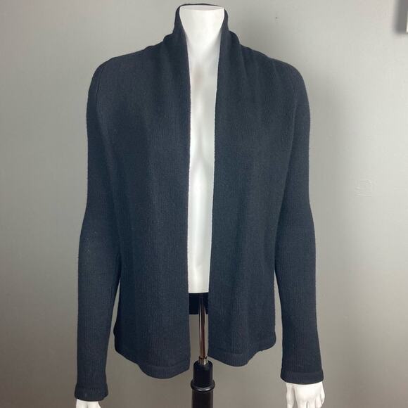 Theory black cardigan 100% cashmere open front super soft petite - Picture 1 of 9